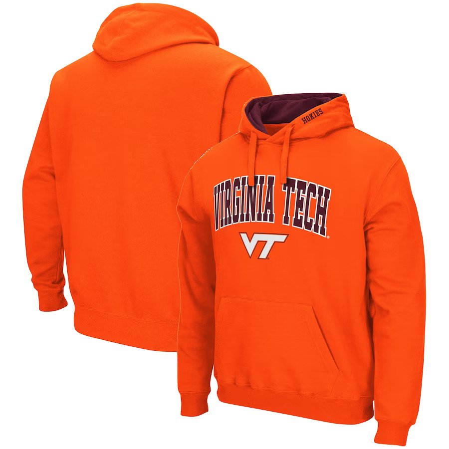 Virginia Tech Hokies Colosseum Arch & Logo 3.0 Pullover Hoodie - Orange - UKASSNI