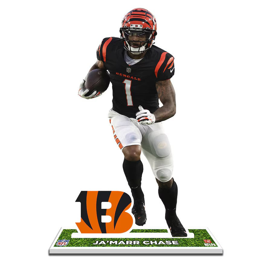 Ja'Marr Chase Cincinnati Bengals 12'' Player Standee Desktop Display - UKASSNI