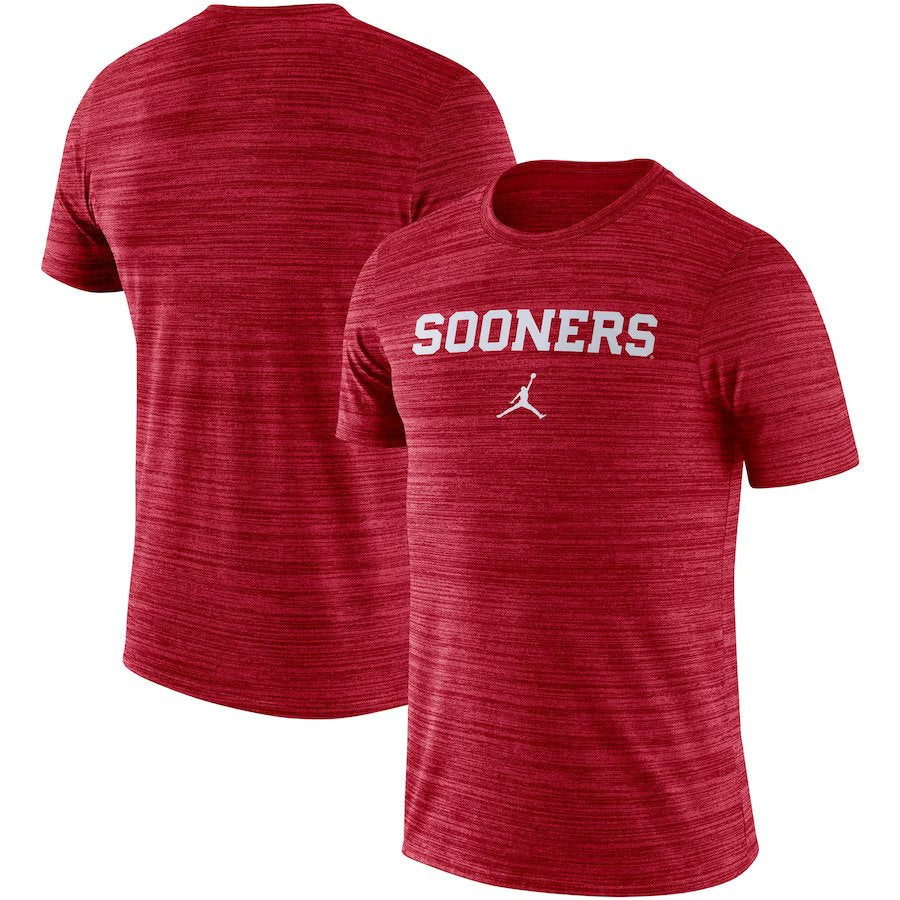 Oklahoma Sooners Jordan Brand Velocity Performance T-Shirt - Crimson - UKASSNI