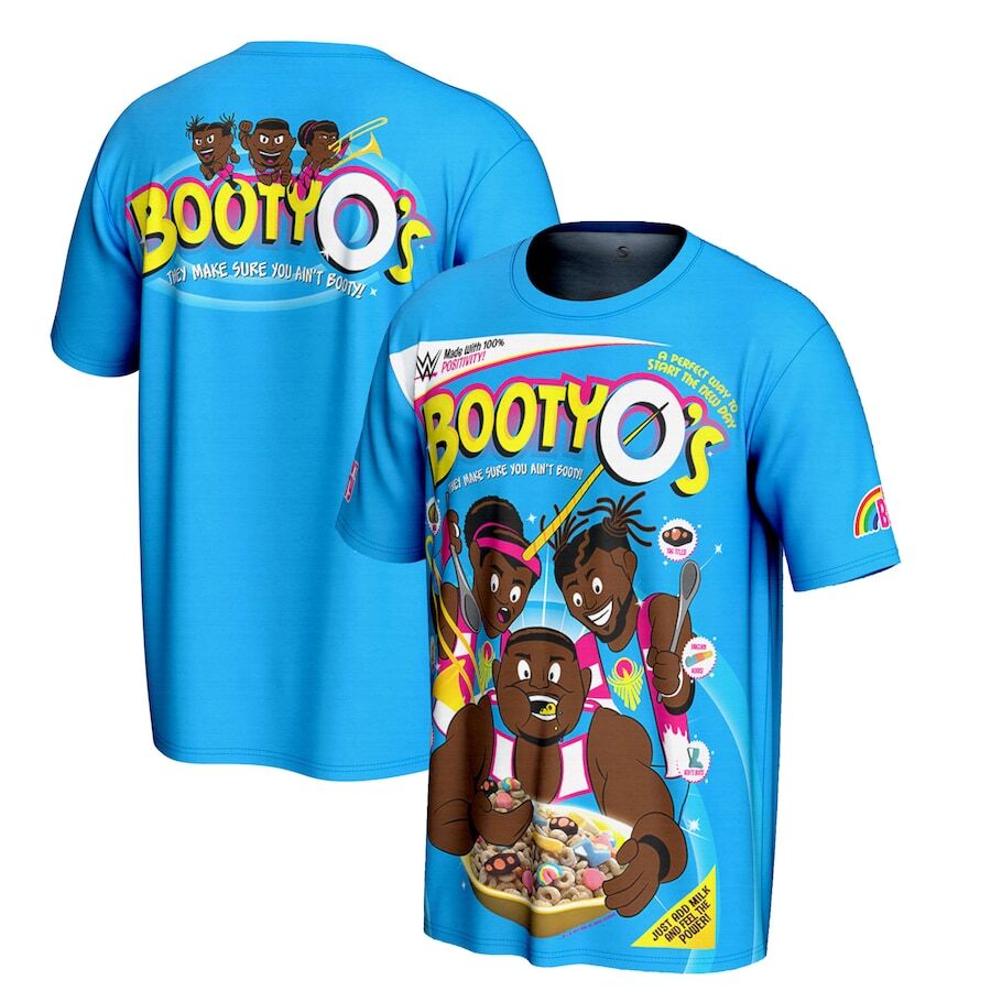 The New Day WWE ProSphere Booty O's T-Shirt - Blue - UKASSNI