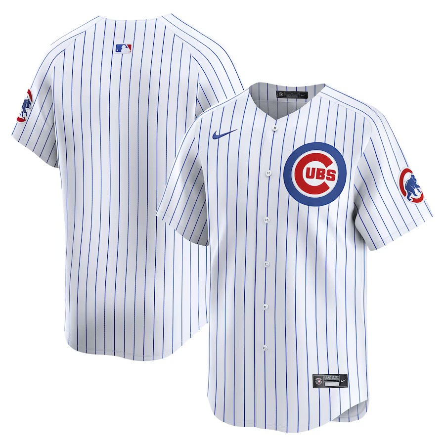 Chicago Cubs Nike Home Limited Jersey - White - UKASSNI