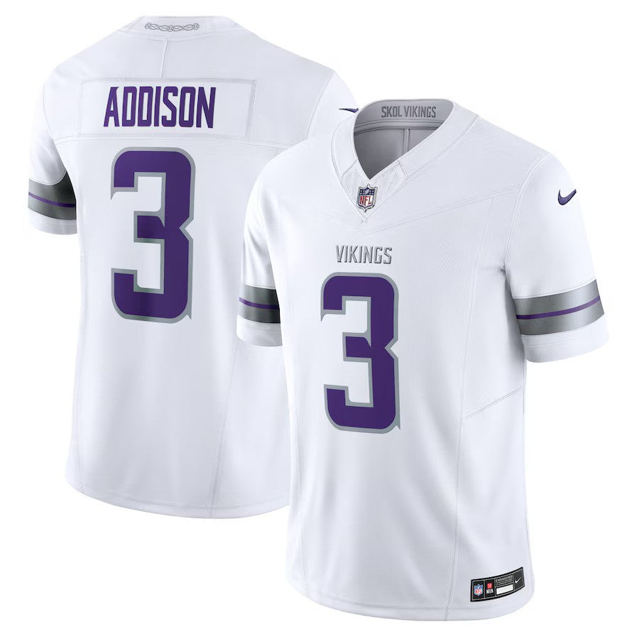 Jordan Addison Minnesota Vikings Nike Alternate Vapor F.U.S.E. Limited Jersey - White - UKASSNI