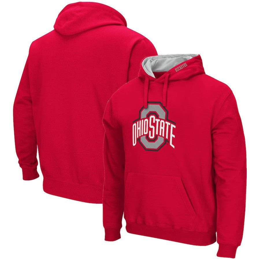 Ohio State Buckeyes UK Colosseum Arch & Logo 3.0 Pullover Hoodie - Scarlet - UKASSNI
