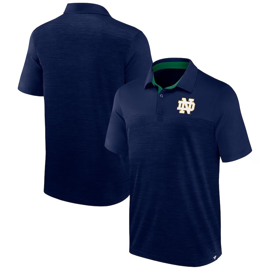 Notre Dame Fighting Irish Fanatics Branded Classic Homefield Polo - Heather Navy - UKASSNI