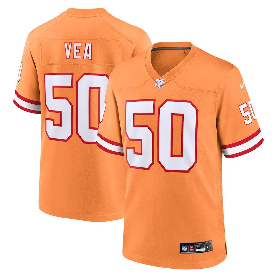 Vita Vea Tampa Bay Buccaneers Nike Throwback Game Jersey - Orange - UKASSNI