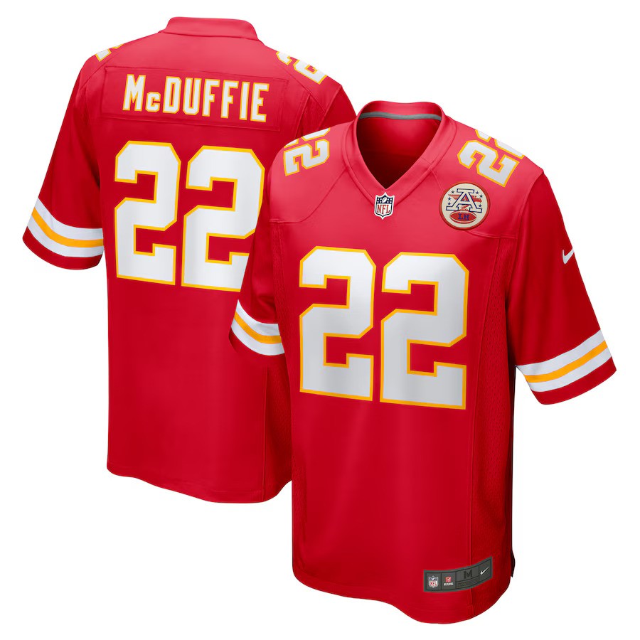 Kansas City Chiefs NFL Trent McDuffie Nike Game Jersey – Red (USA Stock) - UKASSNI
