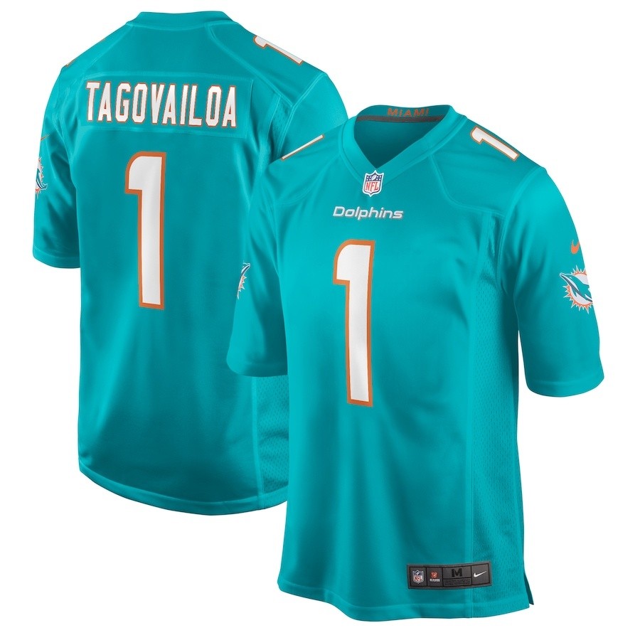 Tua Tagovailoa NFL Miami Dolphins Nike Game Player Jersey – Aqua (USA Stock) - UKASSNI