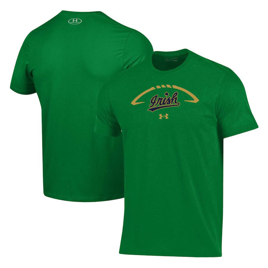 Notre Dame Fighting Irish Football Icon T-Shirt - Kelly Green