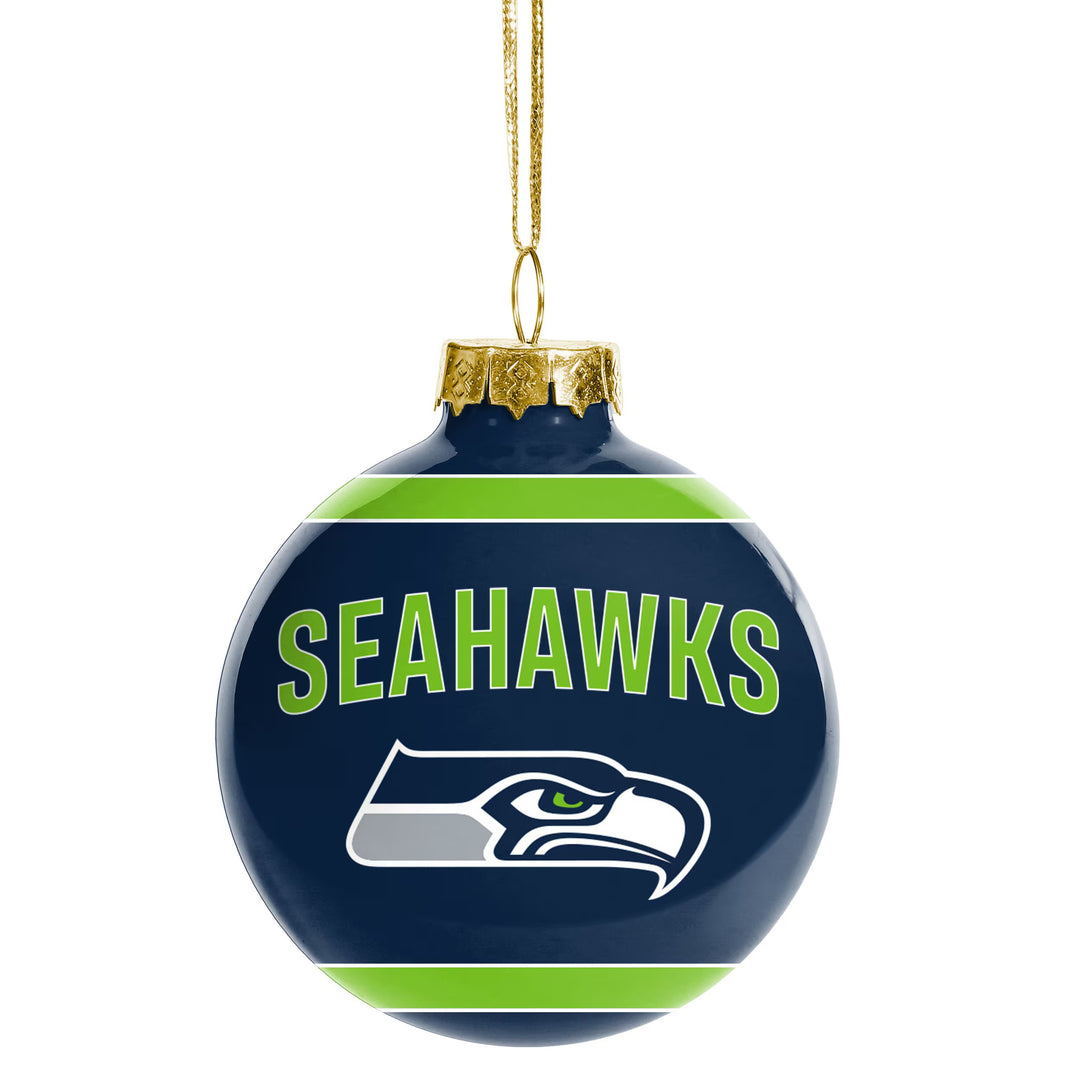 Seattle Seahawks NFL UK Glass Ball Ornament - UKASSNI