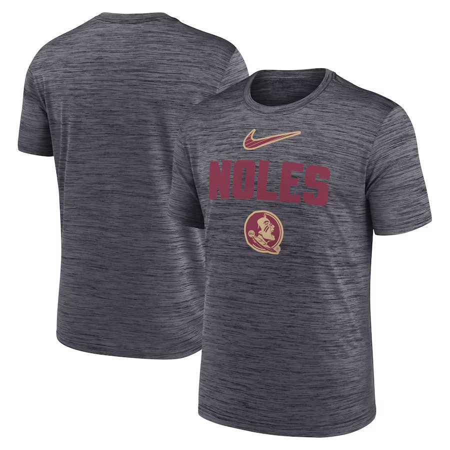 Florida State Seminoles NCAA Nike Campus Slant Velocity Performance T-Shirt - Black - UKASSNI