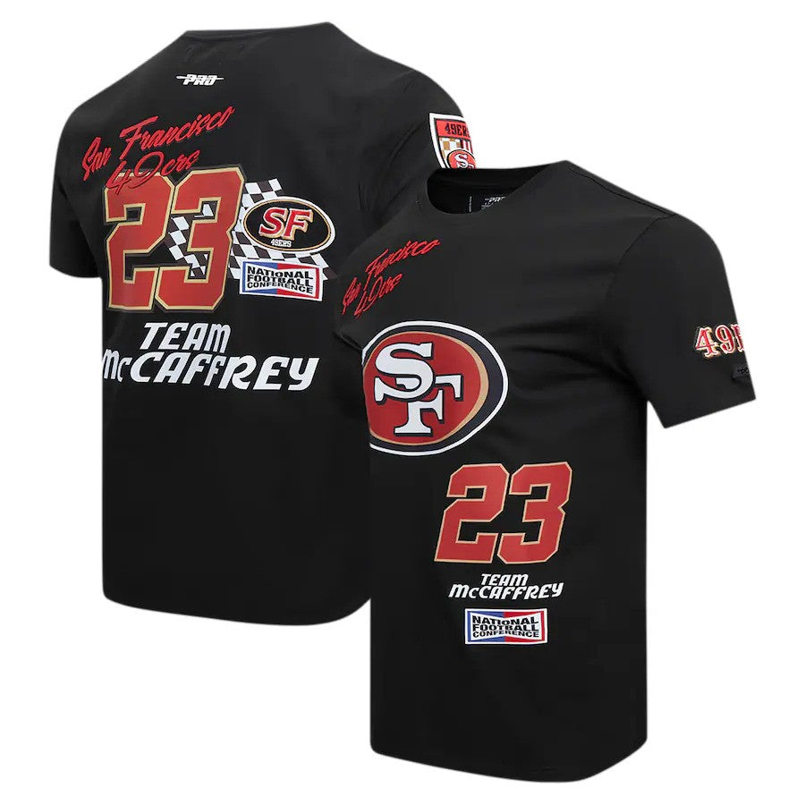 Christian McCaffrey NFL San Francisco 49ers Pro Standard Fast Lane Name & Number Player T-Shirt - Black - UKASSNI