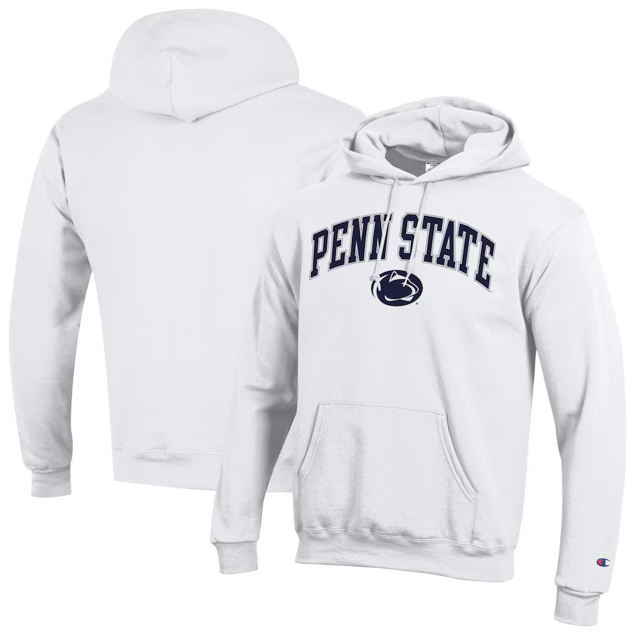 Penn State Nittany Lions NCAA Champion Arched Logo Fleece Pullover Hoodie - White - UKASSNI