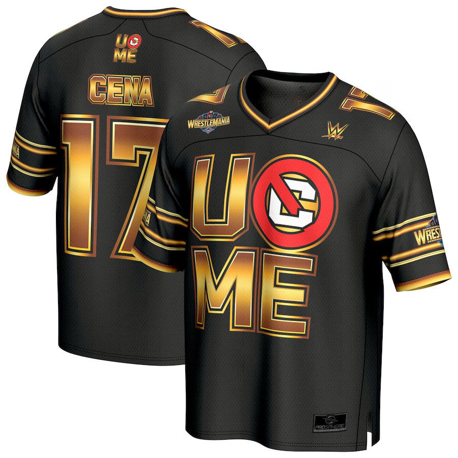 John Cena WWE ProSphere Unisex WrestleMania 41 Jersey – Black (USA Stock) - UKASSNI