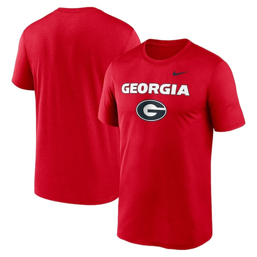 Georgia Bulldogs NCAA Nike Lockup Legend Performance T-Shirt - Red - UKASSNI