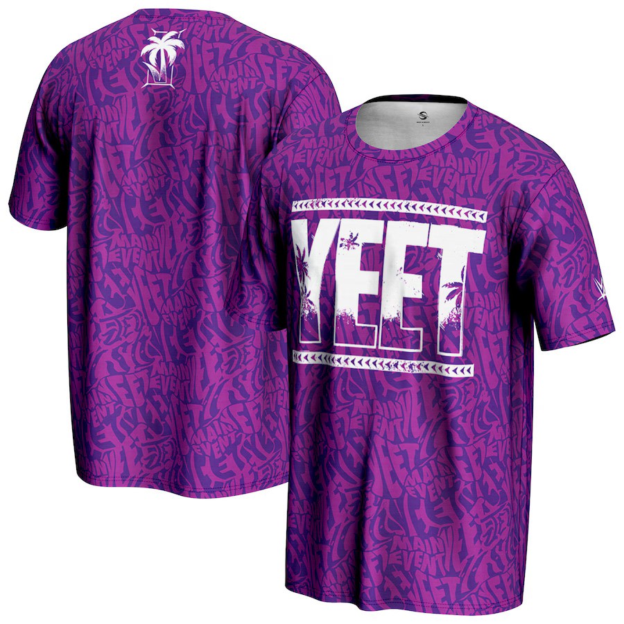 Jey Uso WWE UK XL ProSphere Yeet Camo T-Shirt – Purple (UK Stock) - UKASSNI