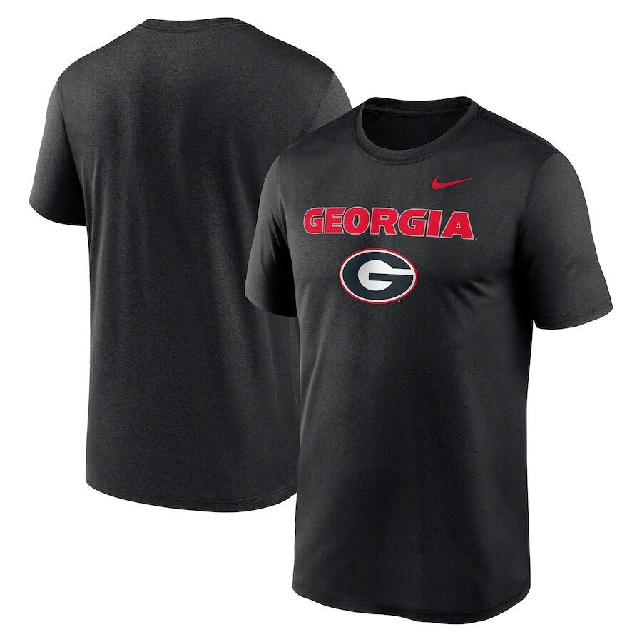 Georgia Bulldogs NCAA Nike Lockup Legend Performance T-Shirt - Black - UKASSNI