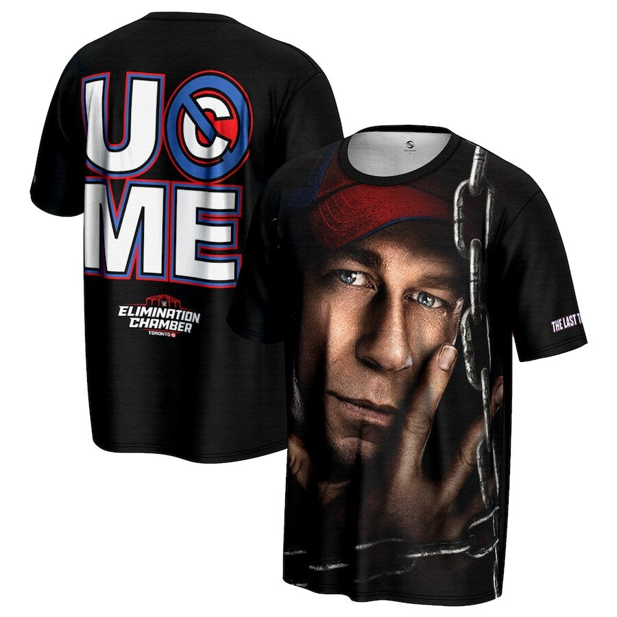 John Cena WWE ProSphere Elimination Chamber 2025 Superstar T-Shirt - Black - UKASSNI