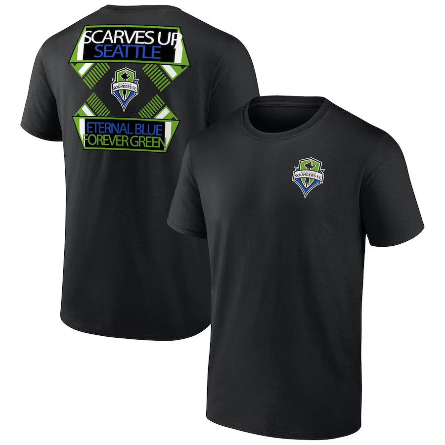 Seattle Sounders FC Fanatics Branded Team Hometown Collection T-Shirt - Black - UKASSNI
