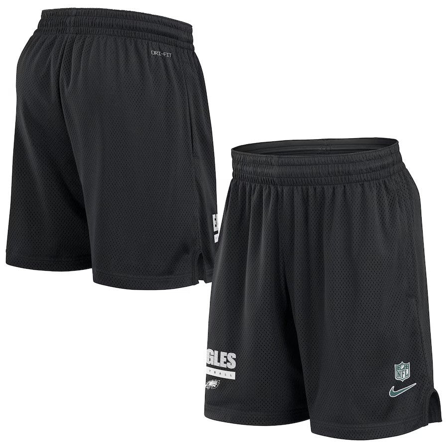 Philadelphia Eagles Nike 2024 Sideline Performance Mesh Shorts - Black - UKASSNI