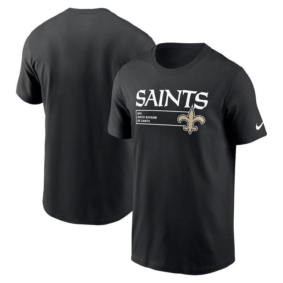 New Orleans Saints Nike Division Essential T-Shirt - Black - UKASSNI