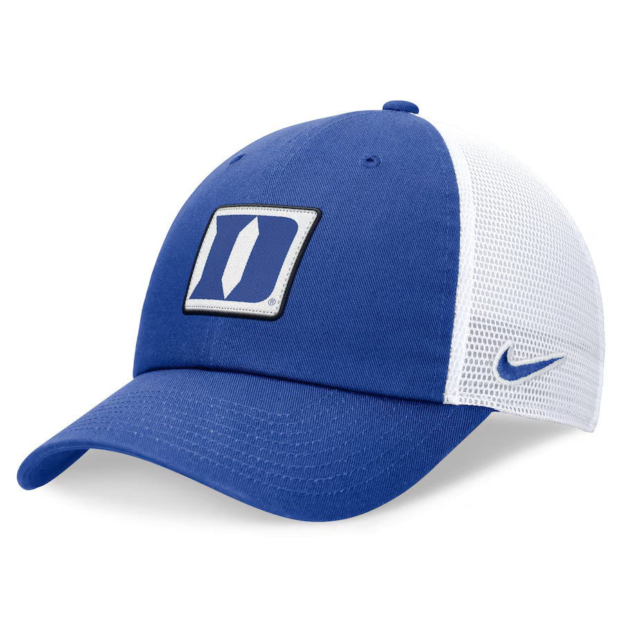 Duke Blue Devils Nike Primetime Club Trucker Adjustable Hat - Royal/White - UKASSNI