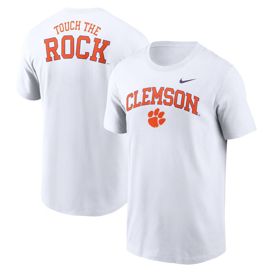 Clemson Tigers Nike Blitz 2-Hit T-Shirt - White - UKASSNI