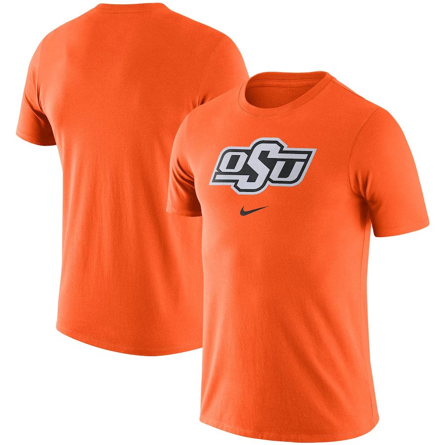 Oklahoma State Cowboys Large NCAA UK Nike Essential Logo T-Shirt - Orange - UKASSNI
