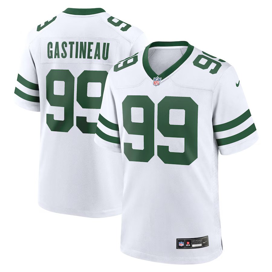 Mark Gastineau New York Jets Nike Legacy Retired Player Game Jersey - White - UKASSNI