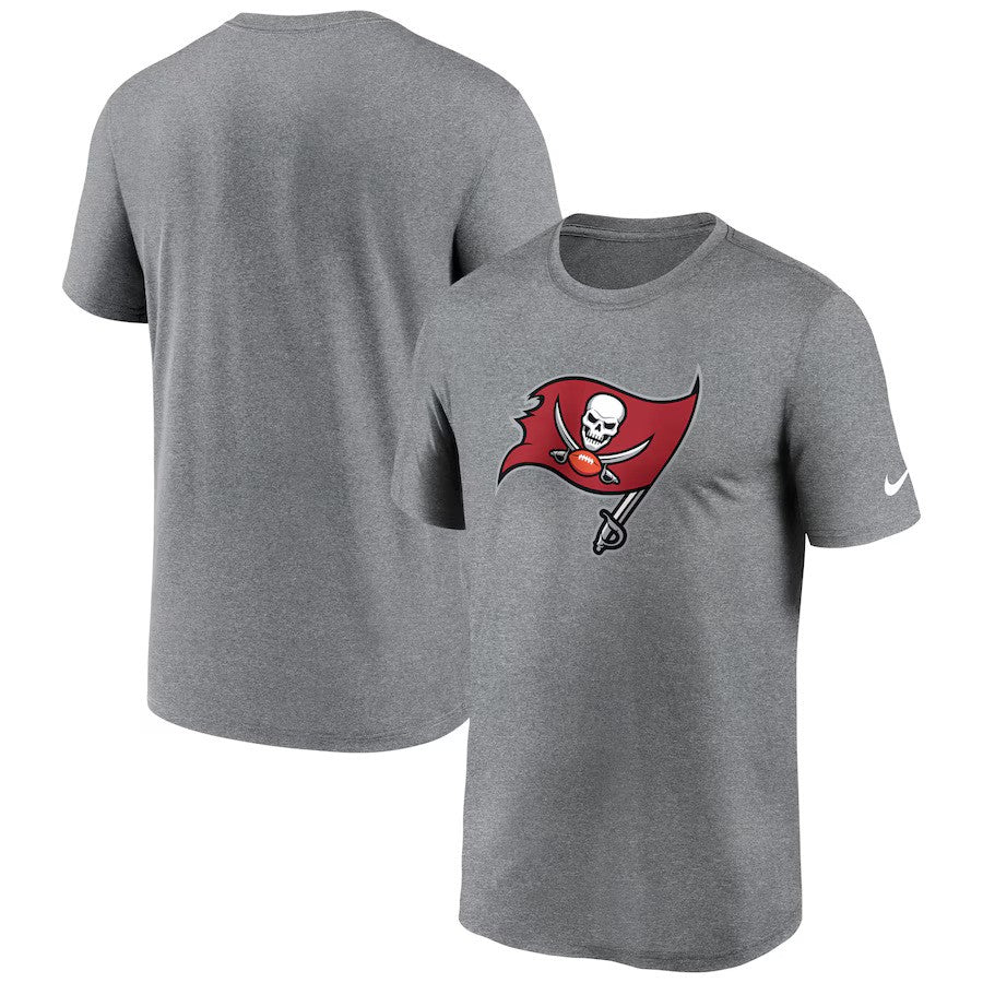 Tampa Bay Buccaneers Nike Legend Logo Performance T-Shirt - Heather Charcoal - UKASSNI