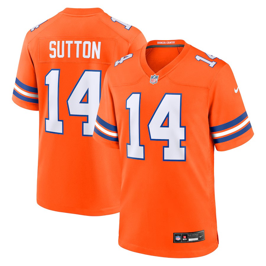 Courtland Sutton Denver Broncos Nike Mile High Collection 1977 Throwback Player Game Jersey - Orange - UKASSNI