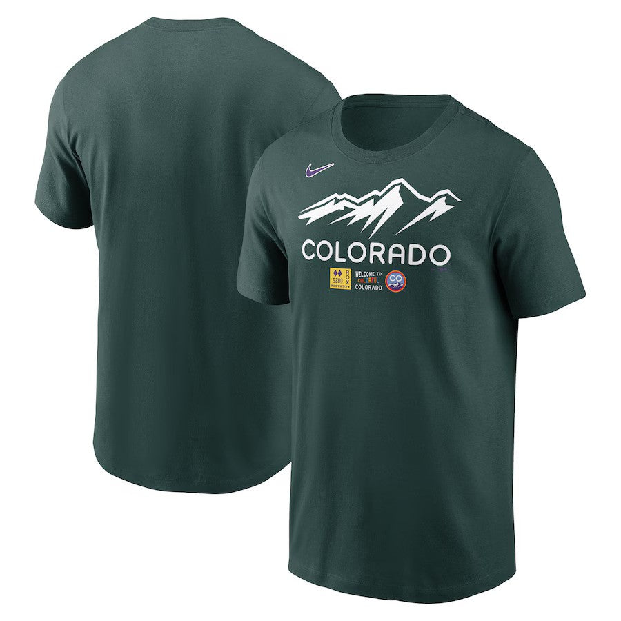 Colorado Rockies Nike City Connect Wordmark T-Shirt - Green - UKASSNI