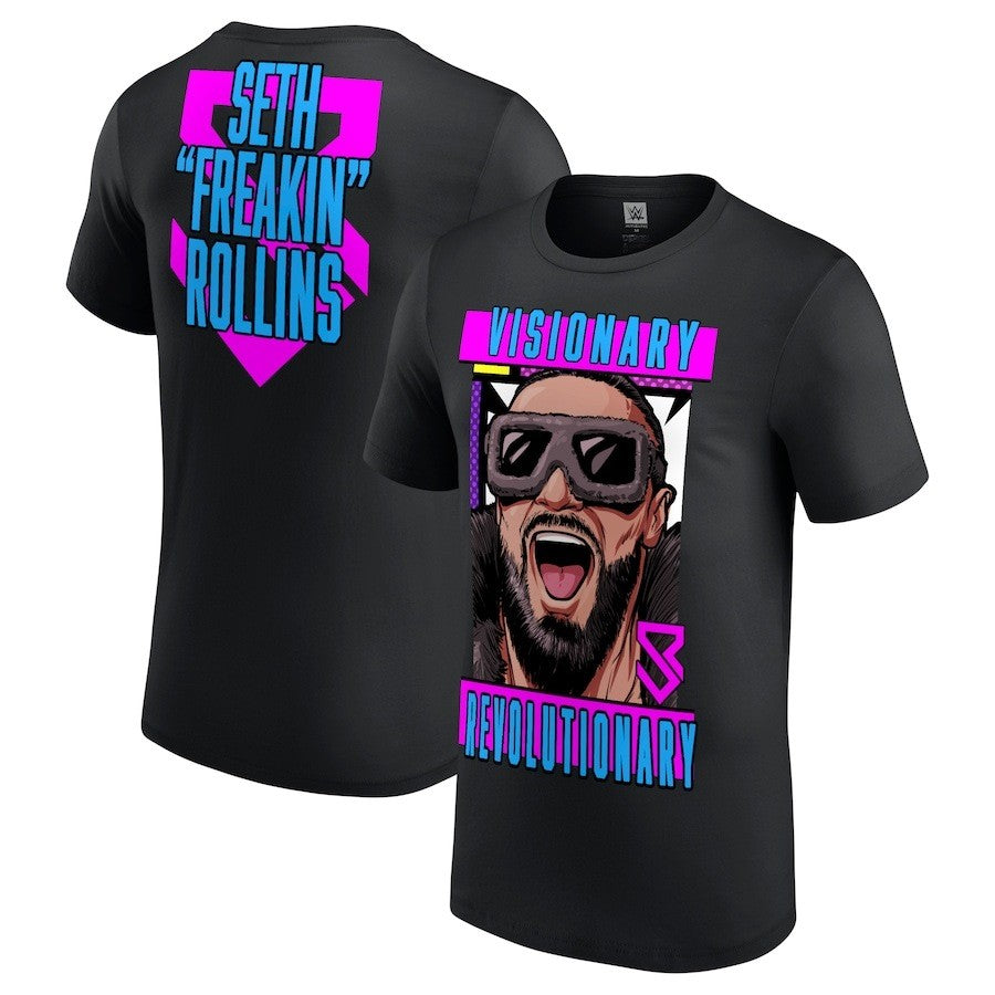 Seth "Freakin" Rollins Visionary Revolutionary T-Shirt - Black - UKASSNI