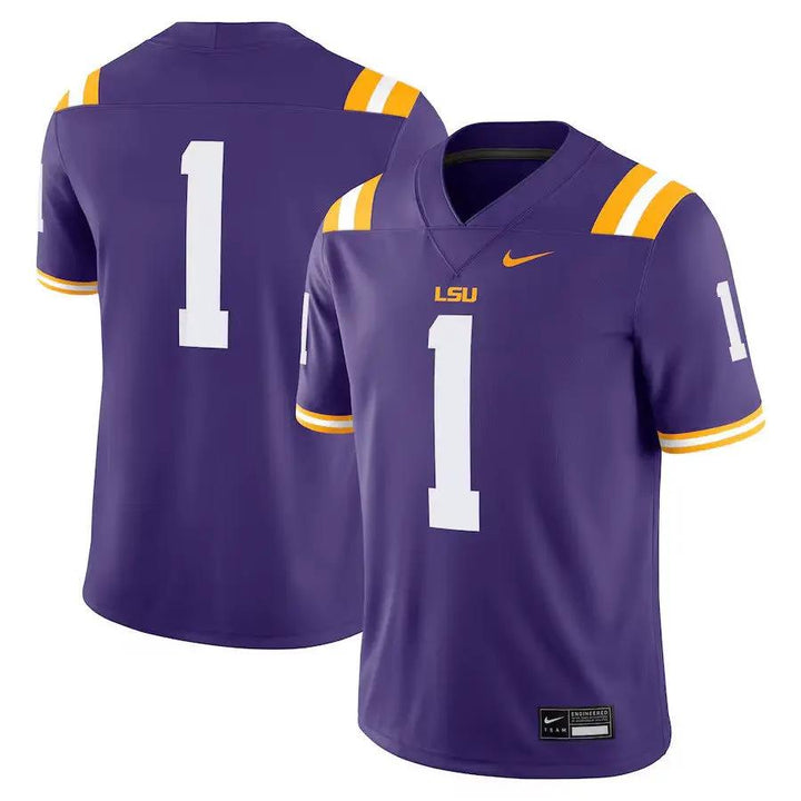 LSU Tigers Football Jersey – NCAA Nike Game – Purple (USA Sourced) - UKASSNI