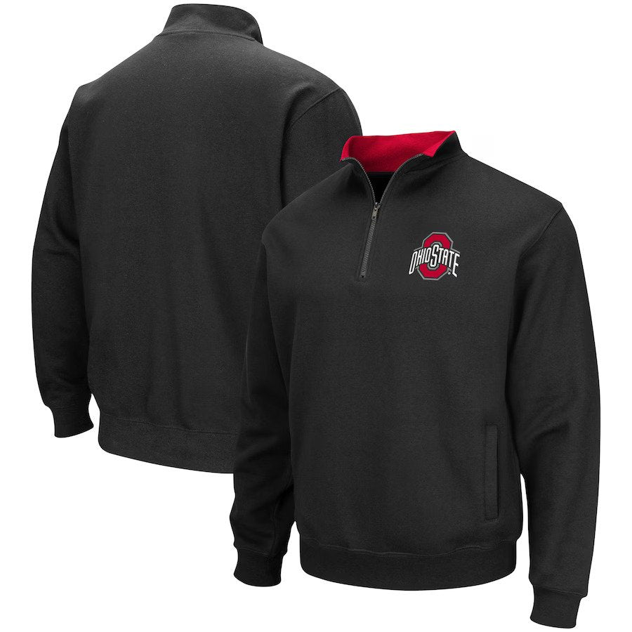 Ohio State Buckeyes Colosseum Tortugas Team Logo Quarter-Zip Jacket - Black - UKASSNI