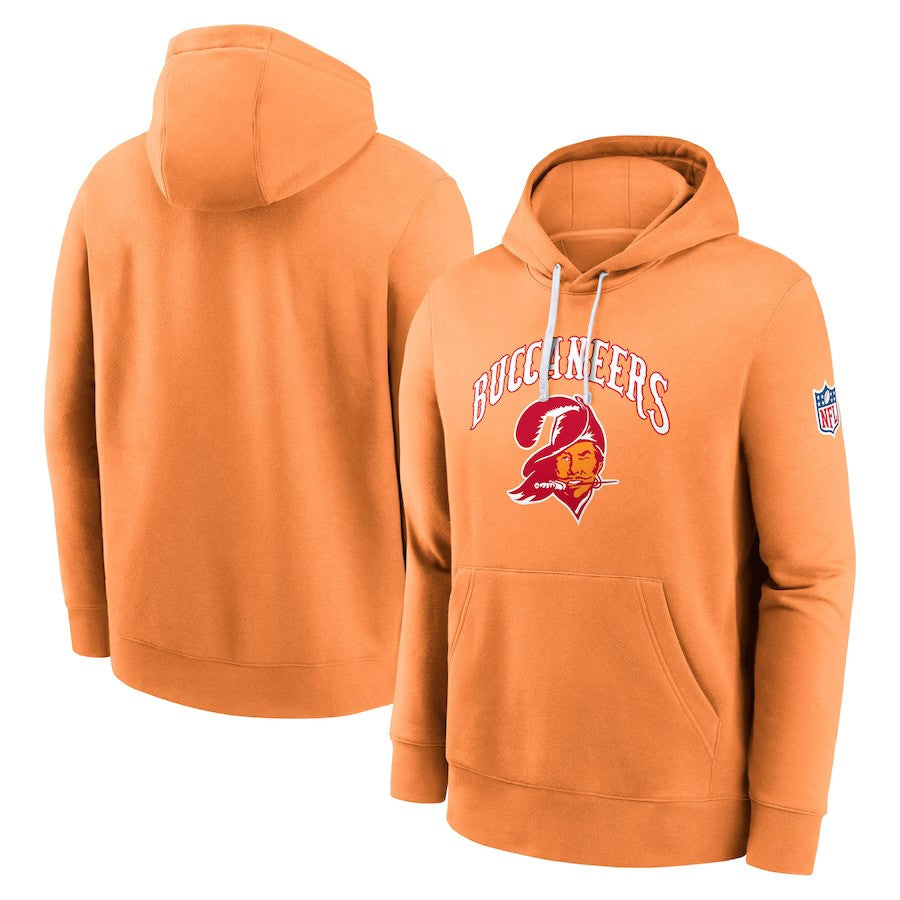 Tampa Bay Buccaneers Nike Throwback Club Pullover Hoodie - Orange - UKASSNI