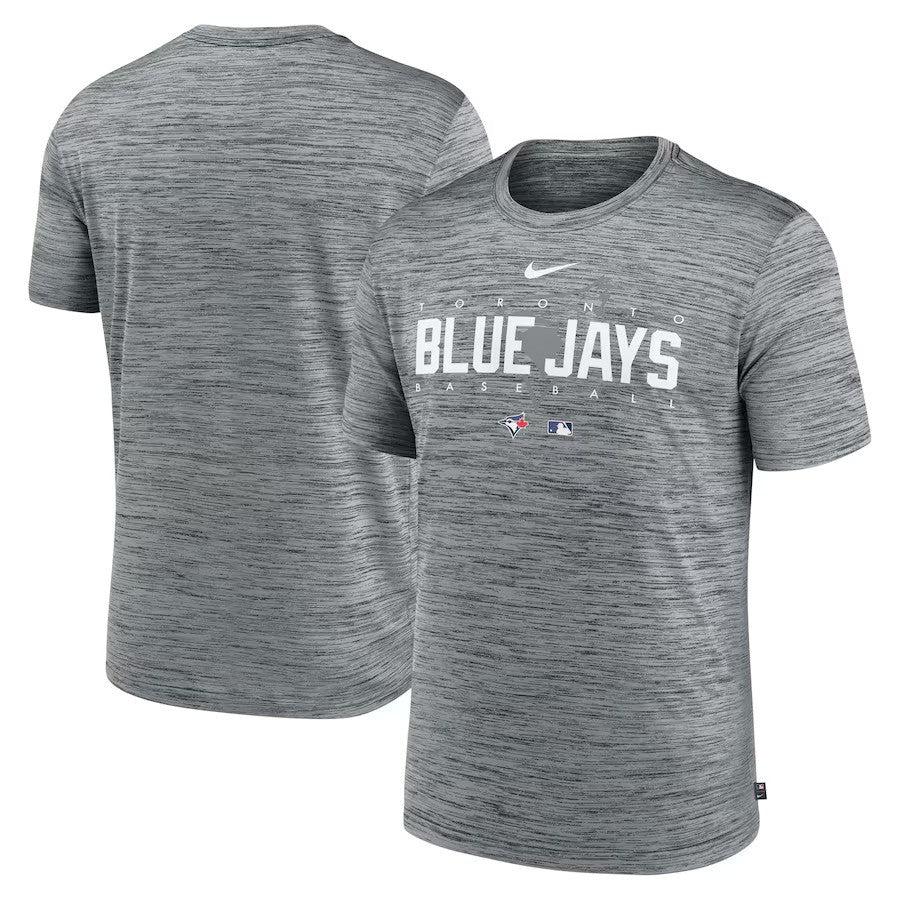 Toronto Blue Jays Nike Authentic Collection Velocity Performance Practice T-Shirt - Heather Gray - UKASSNI