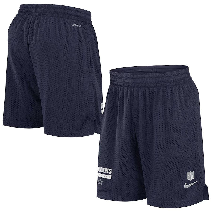 Dallas Cowboys Nike 2024 Sideline Performance Mesh Shorts - Navy - UKASSNI