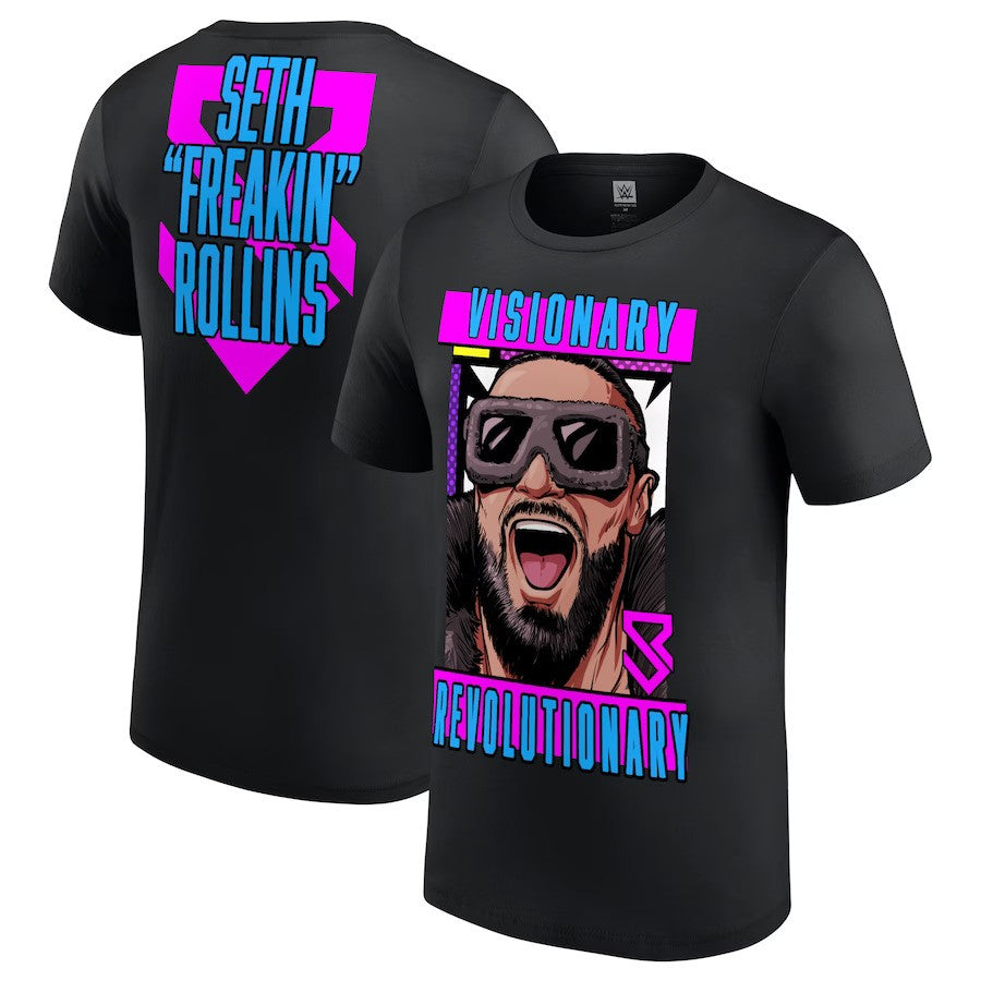 Seth "Freakin" Rollins Youth Visionary Revolutionary T-Shirt - Black - UKASSNI