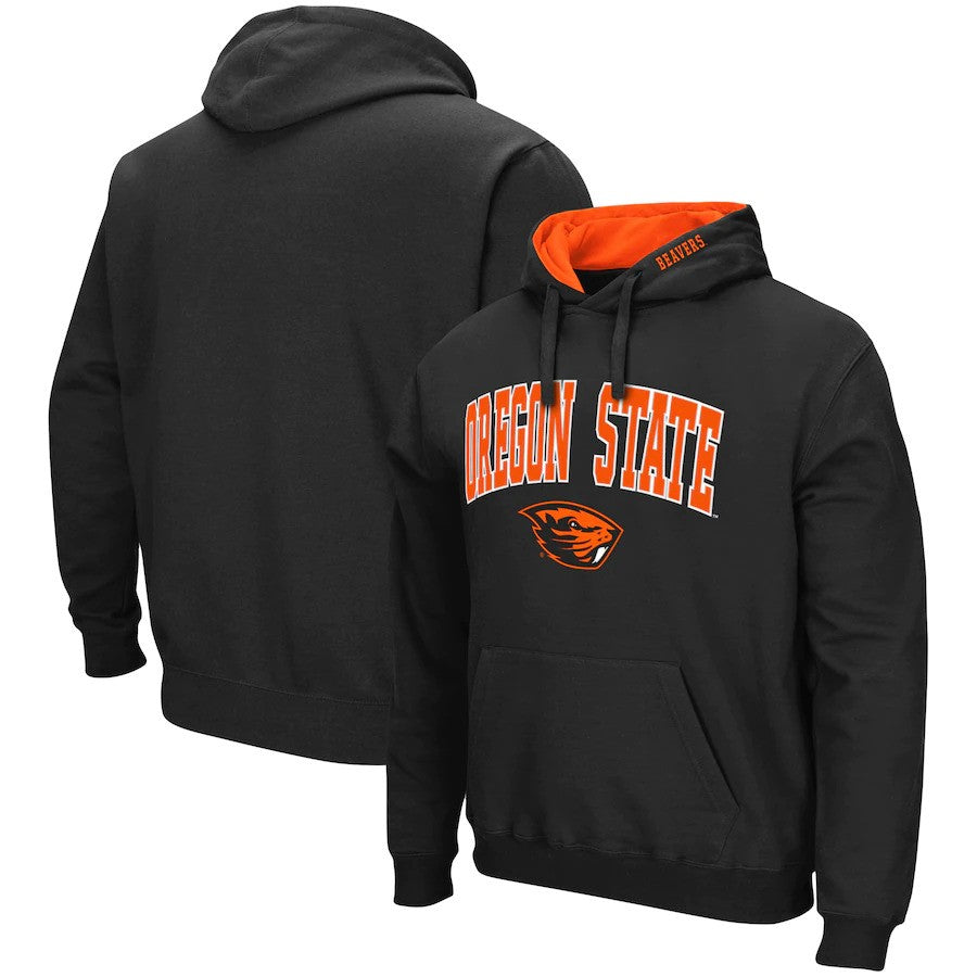 Oregon State Beavers Colosseum Arch & Logo 3.0 Pullover Hoodie - Black