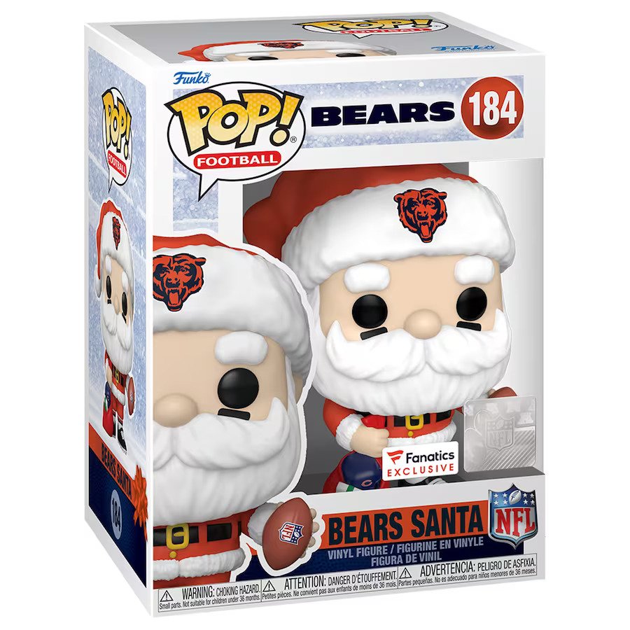 Chicago Bears NFL UK Santa Funko Pop! Fanatics Exclusive Vinyl Figure - UKASSNI
