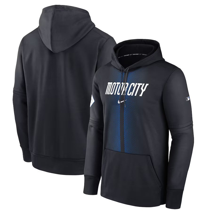 Detroit Tigers Nike 2024 City Connect Authentic Collection Practice Performance Pullover Hoodie - Black - UKASSNI