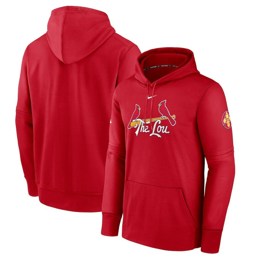 St. Louis Cardinals Nike 2024 City Connect Authentic Collection Practice Performance Pullover Hoodie - Red - UKASSNI