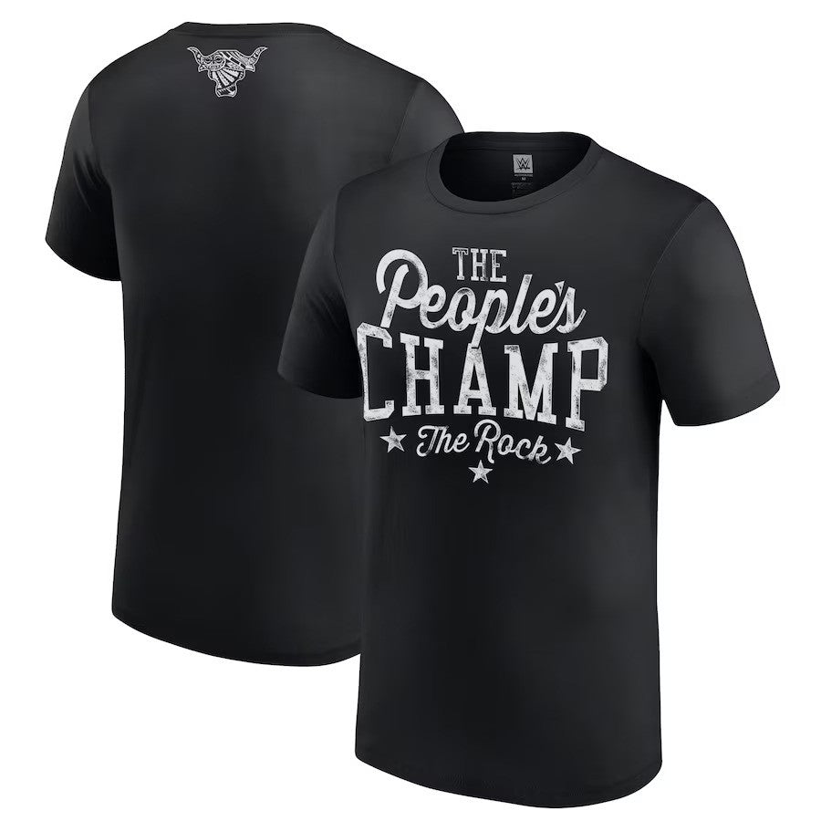 The Rock Youth The People's Champ T-Shirt - Black - UKASSNI