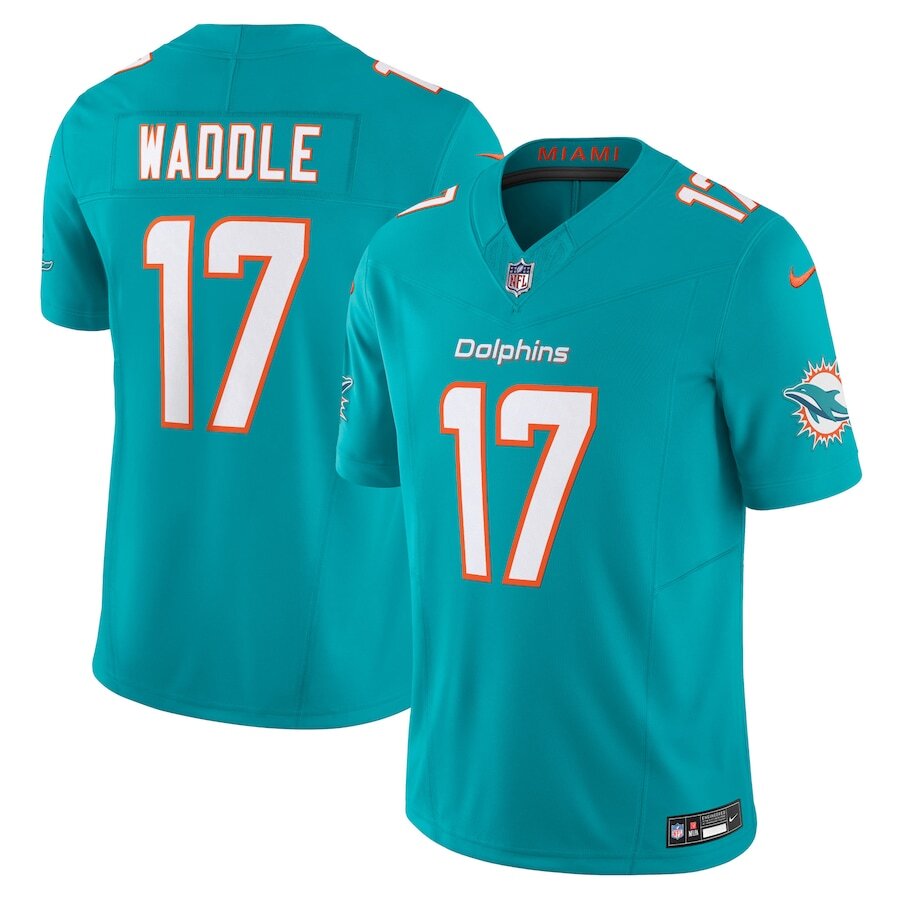 Jaylen Waddle Miami Dolphins Nike Vapor F.U.S.E. Limited Jersey - Aqua - UKASSNI