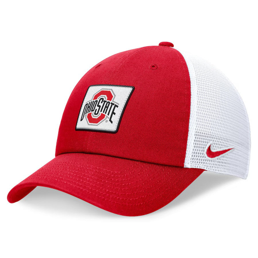 Ohio State Buckeyes Nike Primetime Club Trucker Adjustable Hat - Scarlet/White - UKASSNI