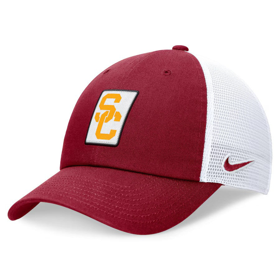 USC Trojans Nike Primetime Club Trucker Adjustable Hat - Cardinal/White - UKASSNI