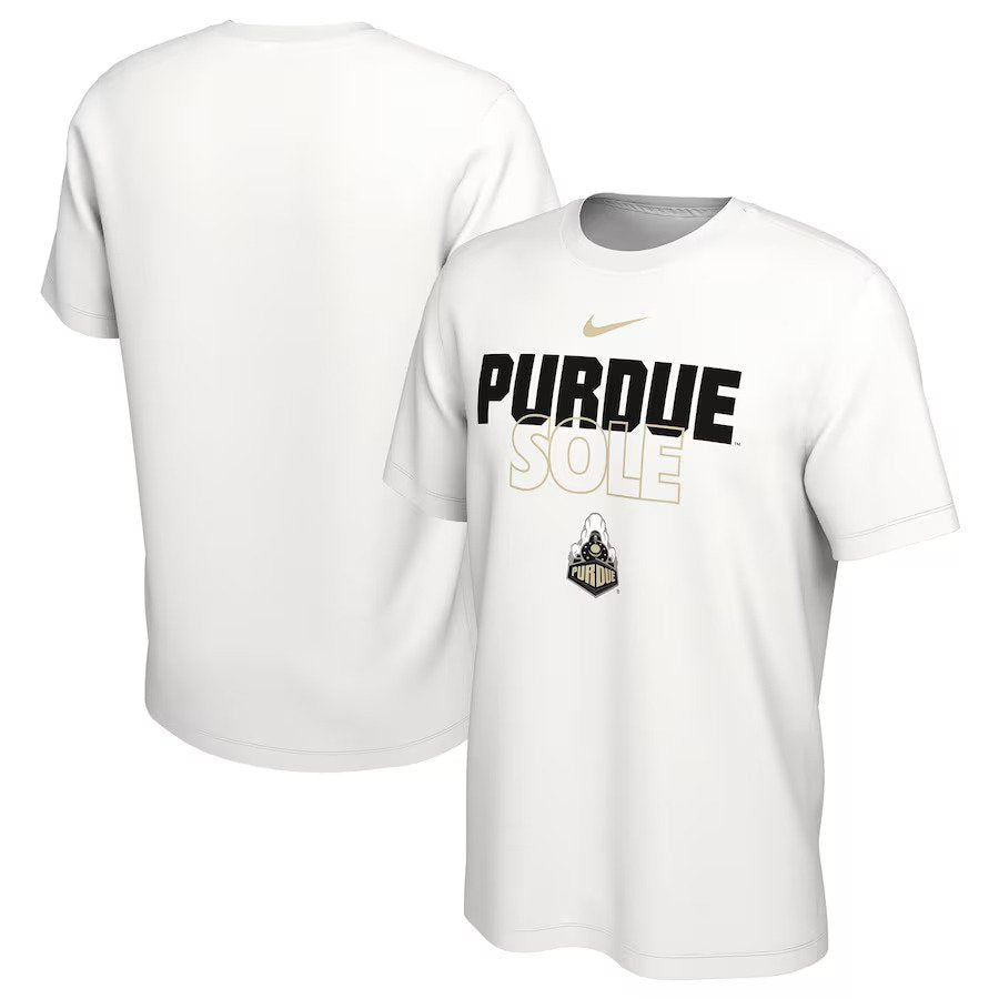Purdue Boilermakers Nike 2023 On Court Bench T-Shirt - White - UKASSNI