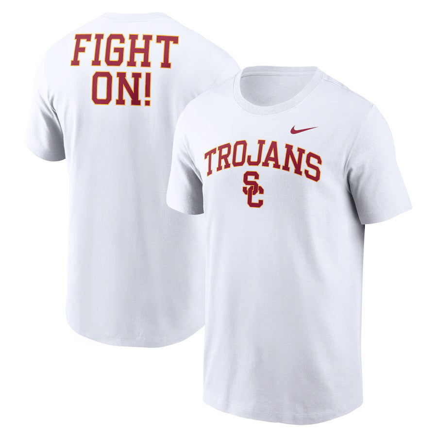 USC Trojans Nike Blitz 2-Hit T-Shirt - White - UKASSNI