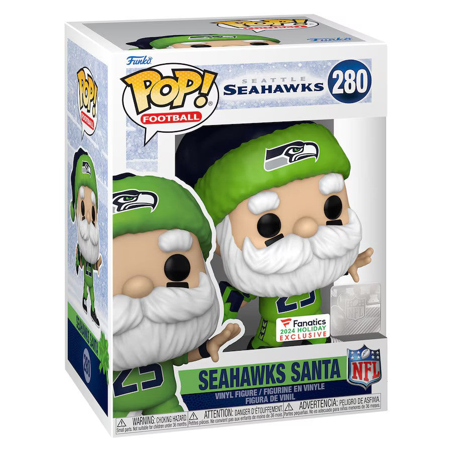 Seattle Seahawks NFL UK Santa Funko Pop! 2024 Fanatics Exclusive Vinyl Figure - UKASSNI