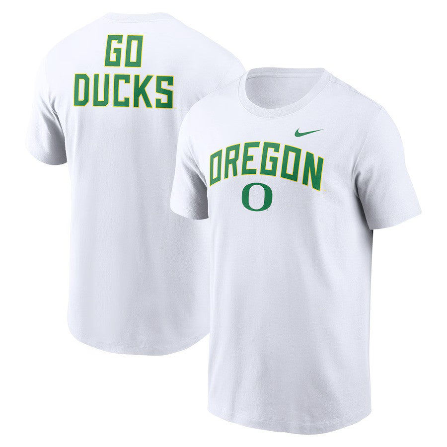 Oregon Ducks Nike Blitz 2-Hit T-Shirt - White - UKASSNI
